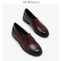 2020 spring new Korean version of the wild loafers womens lazy pedal womens shoes leather small leather shoes womens flat shoes