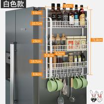 Upper shelf side hanging rack Multi-layer storage rack Small narrow miscellaneous goods Dining table wall hanging storage rack shelf shelf shelf