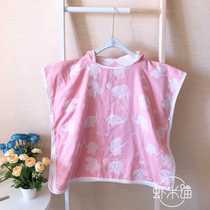Shrimp rice cat gauze infant pure cotton with cap cloak bath towels Children can wear bath towels pure cotton ultra soft absorbent