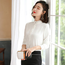 Beautician hotel front desk cashier professional suit ktv overalls restaurant manager long sleeve shirt Women autumn and winter