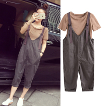 Summer dress 2021 new pants dress large size womens fat mm thin two-piece set salt fried street wear