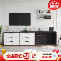 Nordic minimalist desk bookcase dressing table integrated combination desk laptop desk with drawer writing learning table