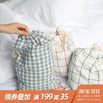 Cotton fabric storage bag cotton dust bag travel clothes clothing finishing debris drawstring bag bag
