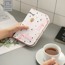 Cute passport document bag lady Japan and Korea version passport protection package Air ticket visa passport holder storage bag Travel
