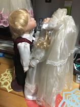  Ceramic doll kissing wedding baby to baby Second-hand thrift nostalgic collection film and television props