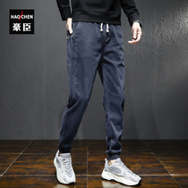 Trend all-match stretch jeans mens leggings spring and summer leggings small feet tide brand high-end mens pants leggings spring