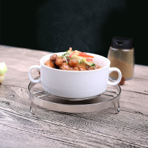 Kitchen 304 stainless steel insulation mat table mat anti-scalding pressure cooker steamer mat steaming rack household round sand pot mat