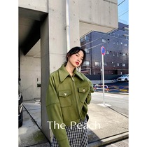 MICHELLY MO] English tooling zipper big pocket wool short coat