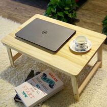 Simple college student laptop desk Bed desk lazy foldable small table Dormitory bunk solid wood