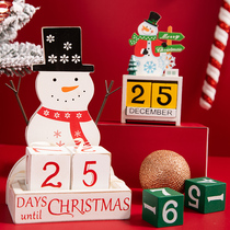 Christmas decorations Christmas Countdown Calendar Childrens gifts Christmas Elk Snowman DIY creative desktop ornaments