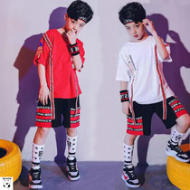 Childrens hip-hop street dance suit summer mens photo clothes 10-year-old boy spring and summer mens and womens Chinese graduation class performance