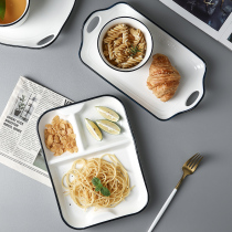 Nordic Breakfast Cutlery Cutlery Dish Suit Ceramic Minima Plate Dish tray G Plate Domestic Steak Western Dining Tray