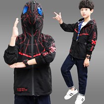 Ocnlantiy children with hat jacket Spider-Man wearing glasses with new foreign air boy handsome and casual blouses