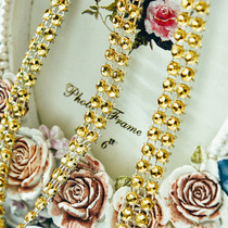 Judy Artisanal Hand Tent Material Acrylic Profiled Styling Decorative Drill with gold transparent acrylic drilling chain