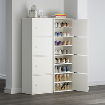 Shoe cabinet Home doorway cabinet Balcony Lockers Simple Modern High Standing Family Shoes Narrow Shelf Cabinet