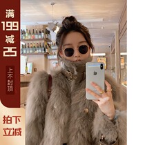 XUELI Sydney womens heavy industry fox fur fight sheep skin young fur coat womens temperament wool coat