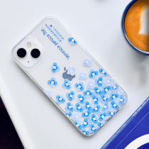 Orange star high photo Arab mother-in-law mobile phone case suitable for iPhone13pro transparent small fresh flowers