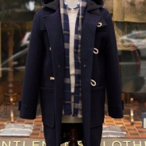 Spot GLOVERALL British Sheep Woolen Coat Classic MONTY Men Long Stand Collar