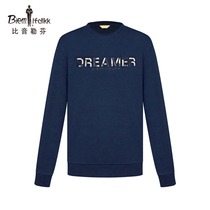 Bjørn Löfven spring new mens long sleeves crew neck pull-over sweatshirt stereoscopic letter LOGO casual top