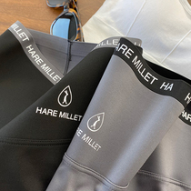 High stretch nude pants~Can be worn outside fitness yoga leggings high waist thin tight nine-point pants womens spring and summer