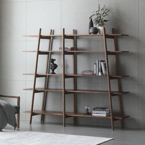  North American black walnut bookshelf shelf combination Multi-layer bookcase combination wall display bookshelf can be customized Bogu rack