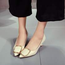 Fine-heeled shallow-mouthed single women high-heeled shoes