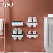 Jiabai no punched bathroom Slipper rack toilet shoe rack door rear slippers storage rack bathroom supplies