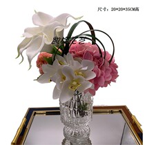 Modern simulation pink feel moisturizing hydrangea daughter room bedside table coffee table table table desktop decoration floral ornaments