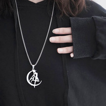 Han Mei ins beautiful girl warrior necklace female cold wind retro Net Red hip hop pendant simple Joker sweater chain