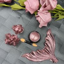 Shanghai Jiadai hand made rose gold magic mirror powder ultra-fine metallic glitter black glue base effect 0 5 grams