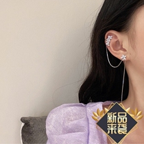 Earrings 2021 new trendy long tassel earbone clip earrings female 925 silver needle earrings temperament original design