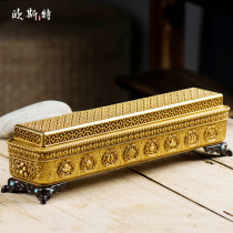 Oster treasure lying line incense burner Pure copper eight auspicious incense burner Household indoor living room Buddhist supplies ornaments