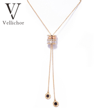 Vellichor2019 autumn and winter New Korean wave Su sweater chain long Joker necklace women sweater decoration pendant