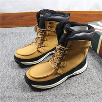 Europe and the United States single scarce cattle leather men plus velvet cold-resistant waterproof snow boots shock-absorbing non-slip fashion men's cotton boots