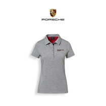  (Official)Porsche Porsche Racing fan series Womens Polo shirt black Gray red