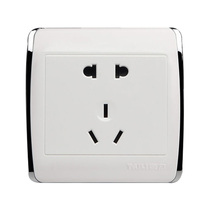 Taili switch socket 86TH White silver-plated side 5-hole power socket two-three-pole five-hole panel