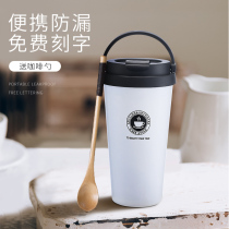 Thermos men and women mugs with lid handle portable water Cup car portable stainless steel coffee cup 500ML