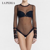 (Autumn and Winter) LA PERLA ladies RUGIADA series transparent tulle long sleeve body body body suit
