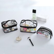 Transparent cosmetic bag female Net red ins Wind Super fire small portable large capacity travel waterproof wash bag storage bag