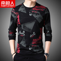 Antarctic people round neck long sleeve T-shirt mens new spring sports casual personality trend printed top base small shirt