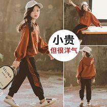 Girls autumn sports suit 2020 new childrens net Red foreign gas girl 13 years old spring and autumn fashionable big childrens clothing