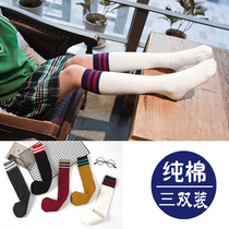 Spring and Autumn Thin Girls Stockings Childrens Stockings Pure Cotton Baby Knee High Pile Socks Pile Socks Half Socks
