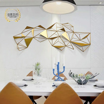 Bedroom wall decoration pendant creative geometry iron metal wall hanging soft home model room sofa background wall