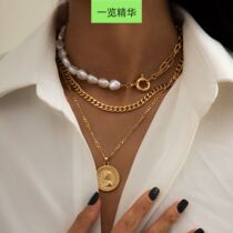 Imitation pearl necklace women like a pendant choker