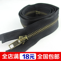 No. 5 true copper bronze single opening closed metal zipped down metal zipped down jacket door flap jacket zipper