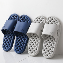 Slippers Men 2022 Summer home Anti-slip Leaks Soft Bottom Cold Drag Home Bathroom Bath Speed Dry Couple-lined