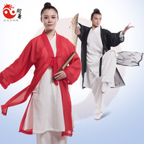 Tai Chi Suit Womens 2022 Spring New Martial Arts Performance Clothing Linen Cotton Cloak Fluor Taijiquan Taijiquan