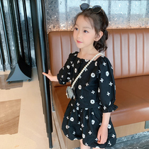 Korean version of the girl suit summer childrens clothing 2021 new foreign style childrens net red childrens short-sleeved shorts two-piece set