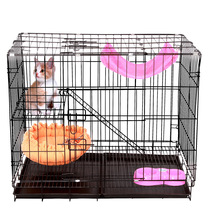 Double-layer cat cage Three-layer cat multi-layer cat cage Encrypted kitten cage Young rabbit cage Bold folding cage