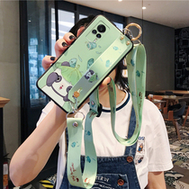 vivos9e mobile phone case female s9e cartoon green vovo anti-drop s9e tide vivis9e hanging neck s9e creative s9e